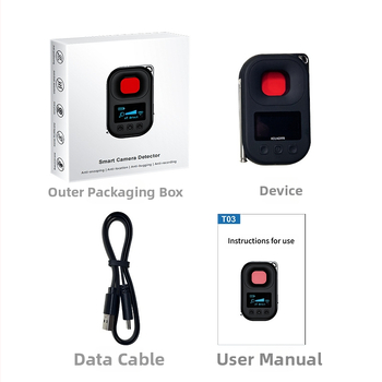 Ασύρματος ανιχνευτής καμερών – Τ03, Εμβέλεια 10, Τάση 5V, Λειτουργία συναγερμού: Απόκριση