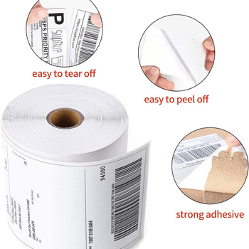 Термална самозалепваща етикетна хартия с три защитни слоя за пратки, ценници и баркод етикети