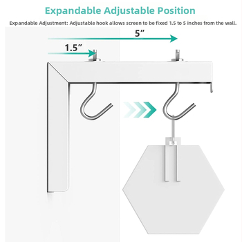 Стенен монтажен държач за екран за прожектор - TY-01 - Kaixinda - 300 g - Регулируем, многофункционален