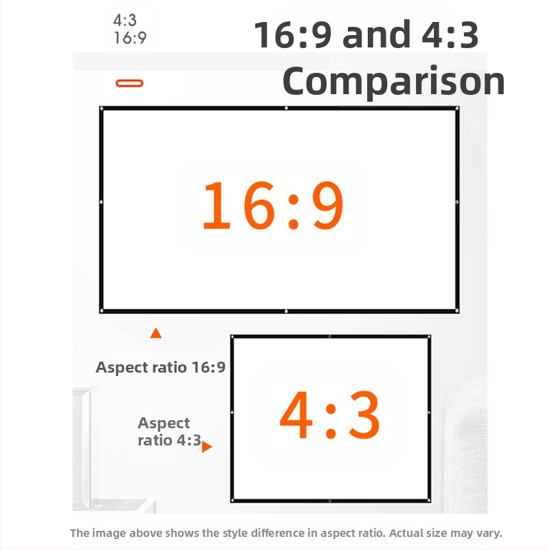 Преносим сгъваем прожекционен екран за офис и открито, съотношение 16:9/4:3, MICMOTO/Mi Xi Magic Throw