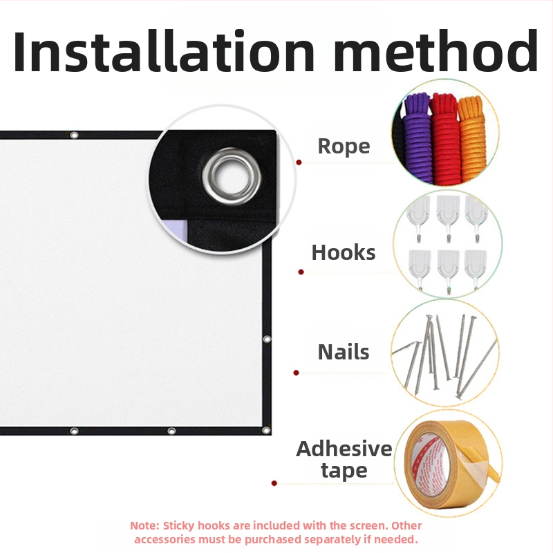 Преносим сгъваем прожекционен екран за офис и открито, съотношение 16:9/4:3, MICMOTO/Mi Xi Magic Throw