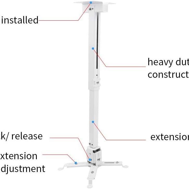 Проекторен монтаж с разтегателна ръка за таван или стена, модел t4365, тегло 1,35 кг, марка Worry-free