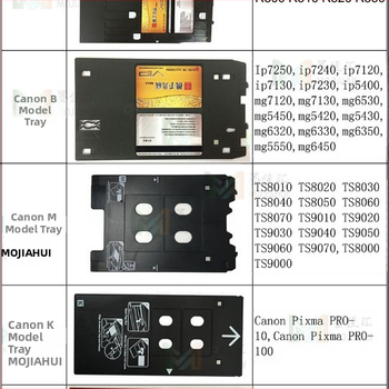 Ode to Mo – Тава за печат на карти, PVC карта TRAY; носител за печат на карти, съвместим с EPSON R260/R265/R270/R280/R285, R290/R380/R390/Rx680, T50/T60/A50/P50/R330; лицензиран частен етикет