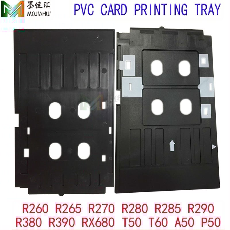 Ode to Mo – Тава за печат на карти, PVC карта TRAY; носител за печат на карти, съвместим с EPSON R260/R265/R270/R280/R285, R290/R380/R390/Rx680, T50/T60/A50/P50/R330; лицензиран частен етикет