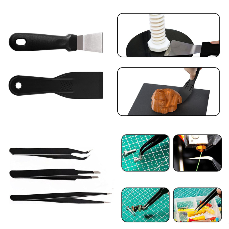 Комплект инструменти за 3D принтер - пластмасови аксесоари за 3D принтери