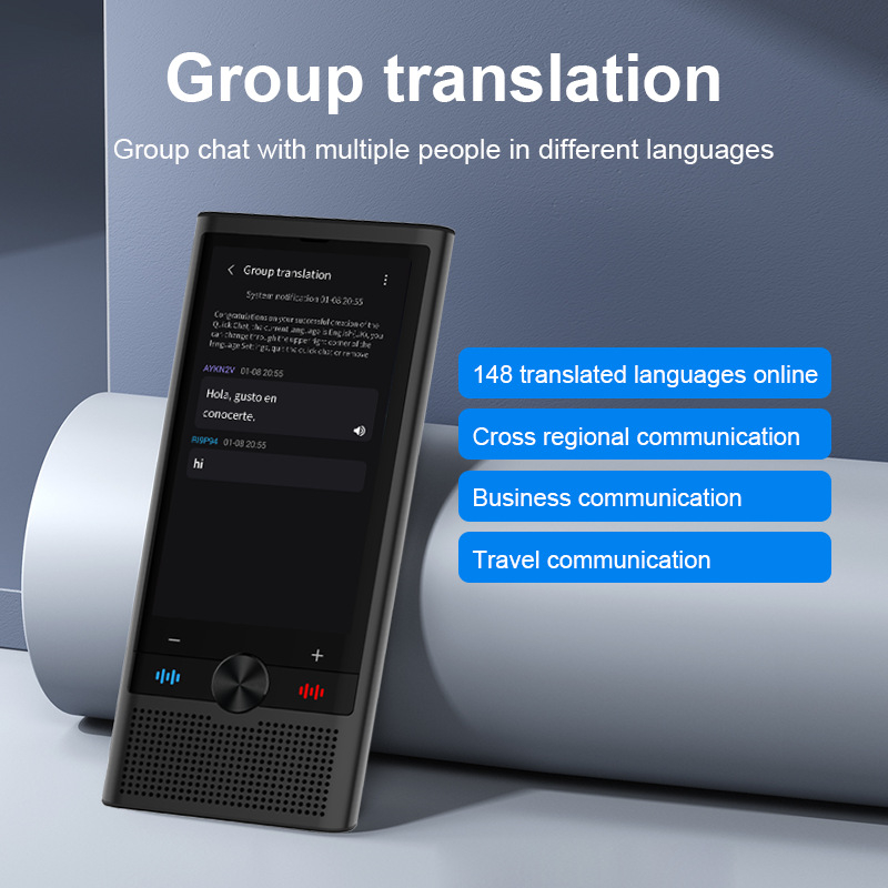 S10 Vieds balss tulks ar Android, Bluetooth, 10 m diapazons, pogu + skārienjūtīgs ekrāns, tulkošana reālā laikā