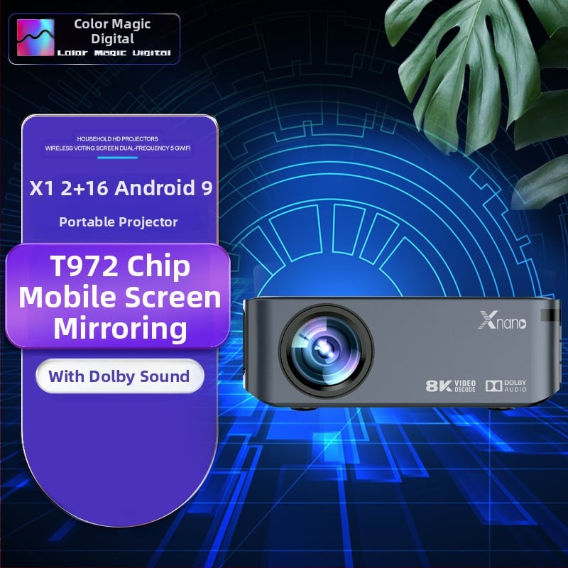 Zhigao X1 преносим проектор — 1080p, 200 ANSI лумени, стъклен обектив, 110-240V, 38W