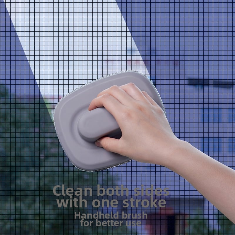 Портативна ръчна четка за почистване на мрежи за прозорци, многофункционална, сухо и мокро почистване, премахване на прах и замърсявания, PP материал