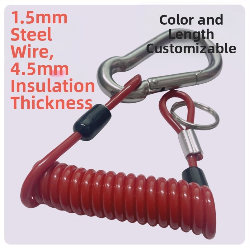 RV atdalīšanas drošības aukla; materiāls: augstas elastības TPU; tips: drošības aukla; pielietojums: RV atdalīšanas aukla