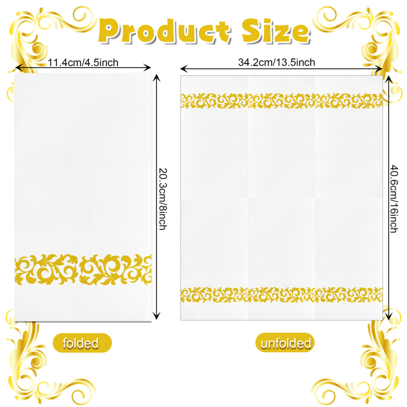 Салфетки с мотиви, хартия, еднократни, 20 бр.