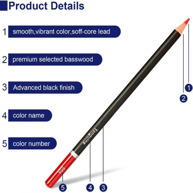 Olaj alapú színes ceruzák roll-tartóval és vászontáskával; ceruzák fából készült tokban