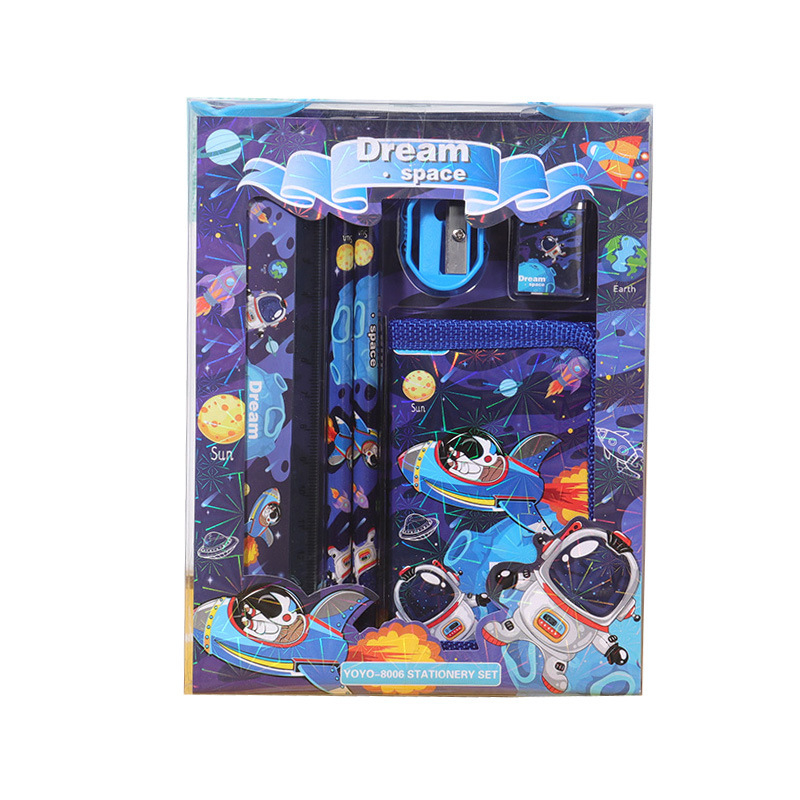 Детски комплект канцеларски материи с анимационна тема за ученици и деца в детска градина, готов за подарък за рожден ден и завършване