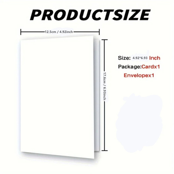 Поздравителна картичка за рожден ден с плик, забавен текст, печат