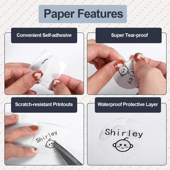 Phomemo κυκλικές αυτοκόλλητες θερμικές ετικέτες για εκτυπωτή M110/M200, μοντέλο XY4040-180