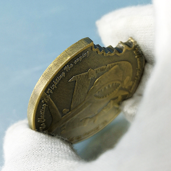 Μεγάλος Λευκός Καρχαρίας – Μεταλλικό Μεταλλίο Μνήμης, Κράμα Ψευδάργύρου, Μάρκα Rujie Process, Συσκευασία σε Πλαστικό Κέλυφος