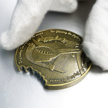 Μεγάλος Λευκός Καρχαρίας – Μεταλλικό Μεταλλίο Μνήμης, Κράμα Ψευδάργύρου, Μάρκα Rujie Process, Συσκευασία σε Πλαστικό Κέλυφος