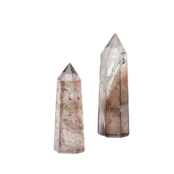 Στήλη κρυστάλλου τσαγιού – εξάγωνος πρίσμα, λαμπερός φυσικός κρύσταλλος, μοντέρνος μινιμαλιστικός διακοσμητικός για οικιακή και επαγγελματική χρήση