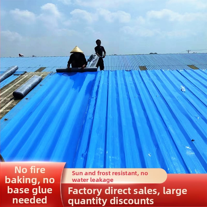 Pašlīmējoša jumta hidroizolācijas membrāna jumta flīzēm renovācijai; slāņains gumijas-plastmasas materiāls; ūdensizturība 0,4 MPa, 2 stundas necaurlaidīga; konkāvi-konkāva virsma; augsta locīšana, spiediena un plīsuma izturība.