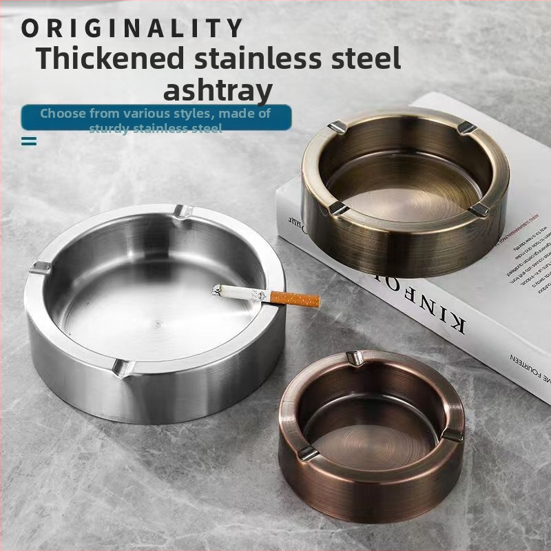 Popolník z nehrdzavejúcej ocele, konický tvar, vetru odolný, s logom, vhodný ako firemný darček