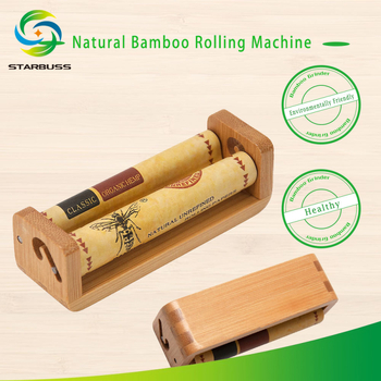 78mm tabakas ruļļu mašīna Bumblebee, Star Booth, no dabīgā bambusa un koka, pretvēja, USB glabāšana, apgaismojums, atslēgu piekariņš