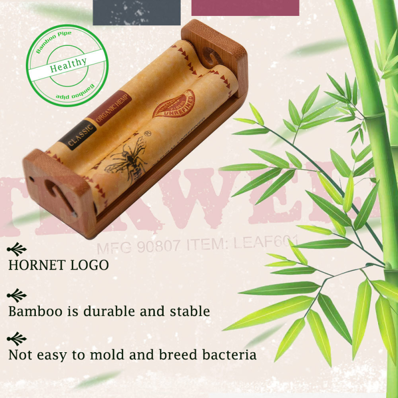 78mm tabakas ruļļu mašīna Bumblebee, Star Booth, no dabīgā bambusa un koka, pretvēja, USB glabāšana, apgaismojums, atslēgu piekariņš