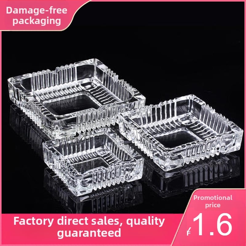 Négyzet alakú üveghamutál logónyomással, testreszabható dekoráció (Anyag: Üveg; Logónyomás: Lehetséges; Testreszabás: Elérhető; Stílus: Kínai stílus, Könnyed luxus)