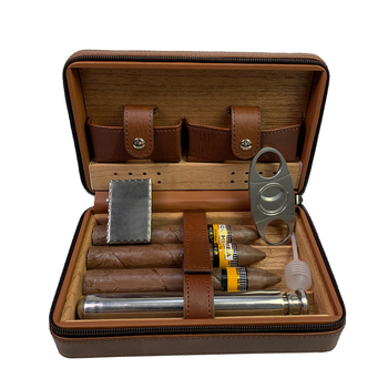 Xintu ādas cigāru kaste ar humidoru, roku darbs, minimālistisks dizains, pielāgojama