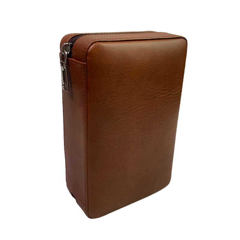 Xintu ādas cigāru kaste ar humidoru, roku darbs, minimālistisks dizains, pielāgojama