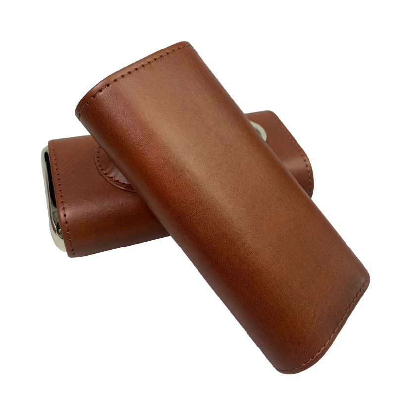 Ādas cigarešu komplekts ar griezēju un cedru kasti — roku darbs, minimālisks dizains, pielāgošana pieejama