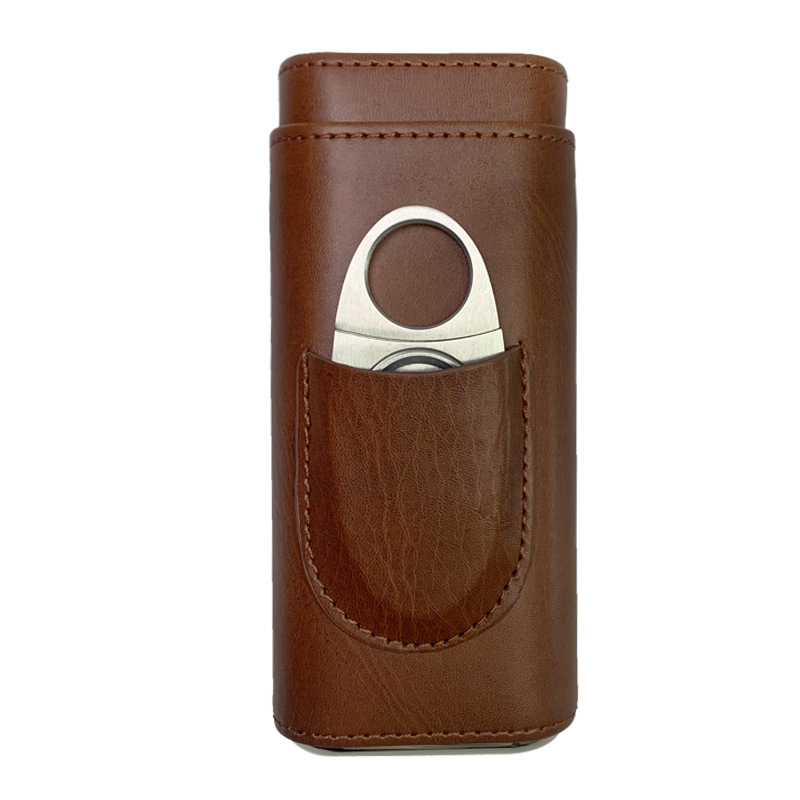 Ādas cigarešu komplekts ar griezēju un cedru kasti — roku darbs, minimālisks dizains, pielāgošana pieejama