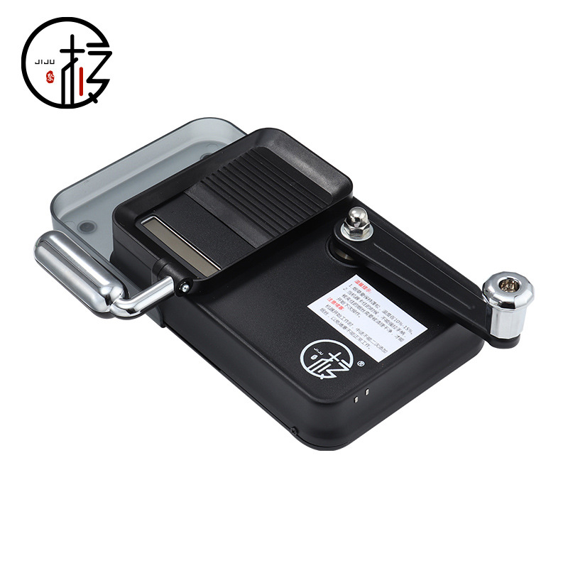 Rokas divvirzienu cigarešu rulētājs, metāla, ar roku piedziņu, mājas lietošanai