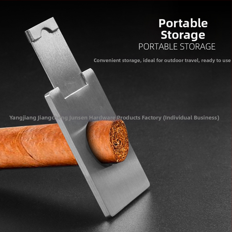 Rokas darīts cigāru griezējs no nerūsējoša tērauda ar matētu virsmu, vienpusējs asmens, universāls asmeņa diametrs, pielāgošana