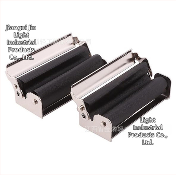 Nerūsējošā tērauda cigarešu rulētājs ar vāciņu, ar rievojumu dizainu, dekoratīvs un kolekcionējams