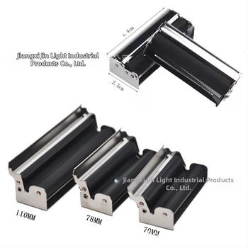 Nerūsējošā tērauda cigarešu rulētājs ar vāciņu, ar rievojumu dizainu, dekoratīvs un kolekcionējams