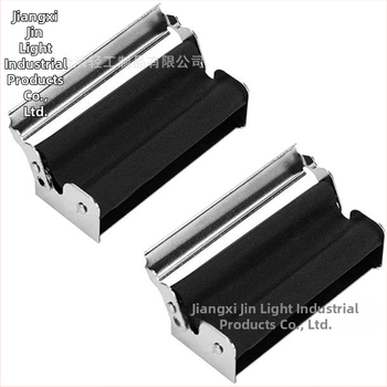 Nerūsējošā tērauda cigarešu rulētājs ar vāciņu, ar rievojumu dizainu, dekoratīvs un kolekcionējams