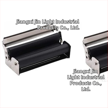 Nerūsējošā tērauda cigarešu rulētājs ar vāciņu, ar rievojumu dizainu, dekoratīvs un kolekcionējams