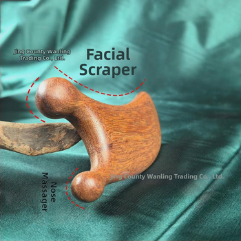 Ξύλινη χτένα από σανδαλόξυλο, στρογγυλά δόντια, χειροποίητη, φορητή