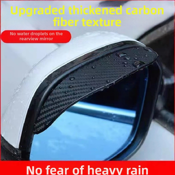 Universāla lietus aizsardzība atpakaļskata spogulim (PVC materiāls, līmējamā uzstādīšana, 1 pāris, universāla savietojamība)