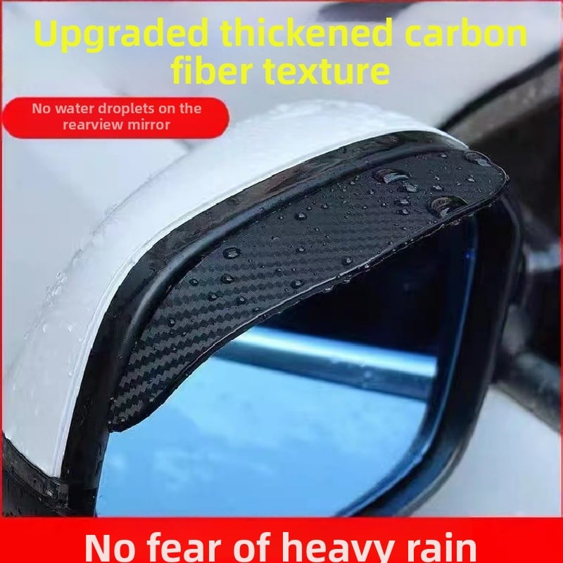 Universāla lietus aizsardzība atpakaļskata spogulim (PVC materiāls, līmējamā uzstādīšana, 1 pāris, universāla savietojamība)