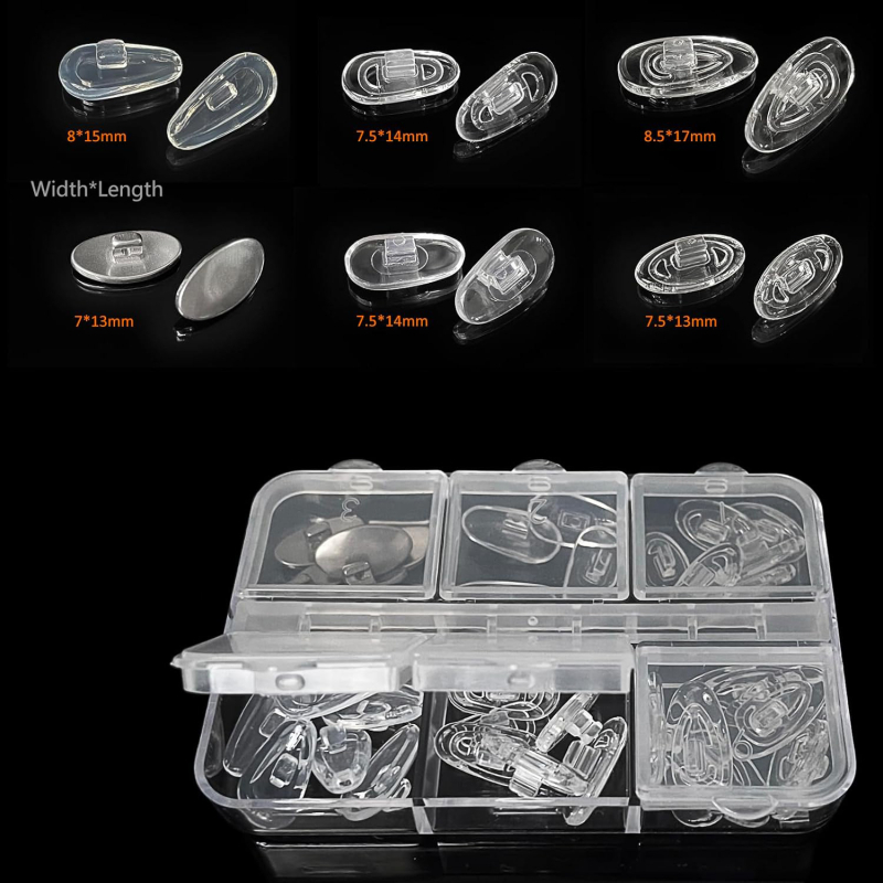 Silikoninės nosies pagalvėlės akinėms – rinkinys, modelis 25847, stilius 225