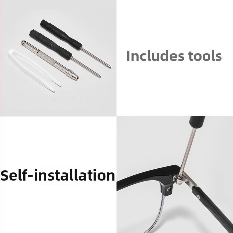 Комплект за ремонт на винтове за очила, неръждаема стомана; модел Screw, за обучение, офис и аксесоари