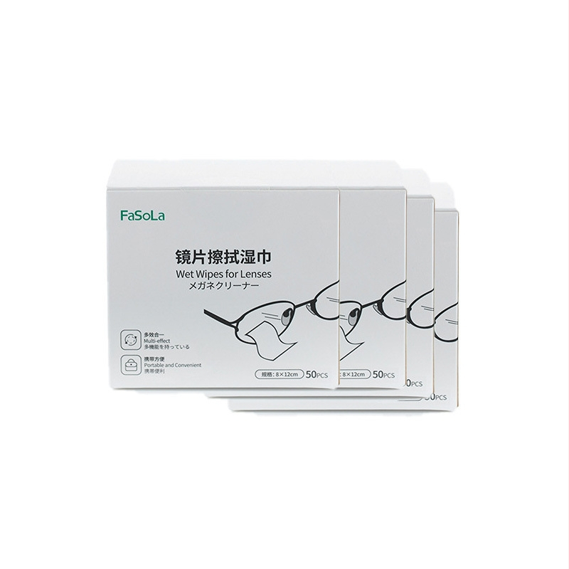 FaSoLa еднократна кърпа за почистване на очила и екрани, 8x12 cm, прахоустойчива