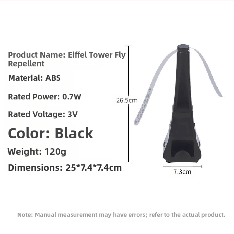 HX-43 Многофункционален вентилатор за отблъскване на насекоми — отблъсва хлебарки, мухи и комари, квадратен дизайн, 3V 0.7W