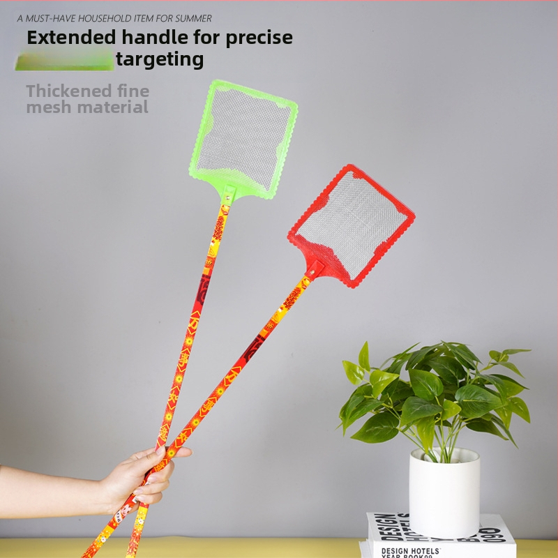 Ke Yue бамбукова мухобойка с дълга дръжка – прост стил, нетоксична, за мухи, комари и термити