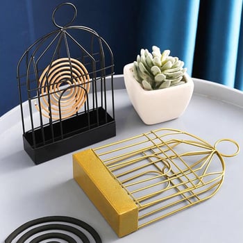 Birdcage mosquito-repellent incense rack, sandalwood, windproof, indoor and outdoor use, reusable storage tray