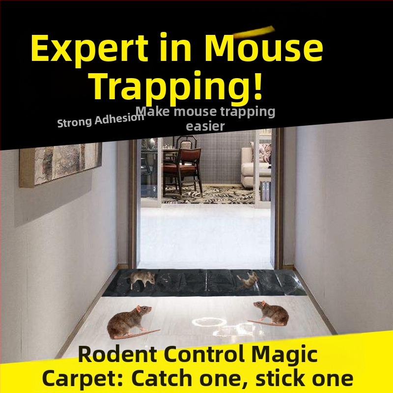 Клеещ килим за гризачи – мощно залавяне на мишки, твърдо състояние, микро токсичност, опаковка 100 бр.