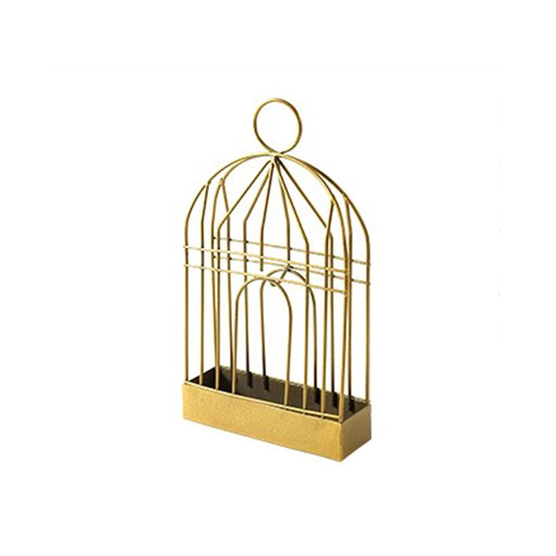 Kovinė geležies moskito spiralių padėklas, Šiaurės paukščių narvas dizainas, kabinamas vidaus naudojimui, pelenų indelis