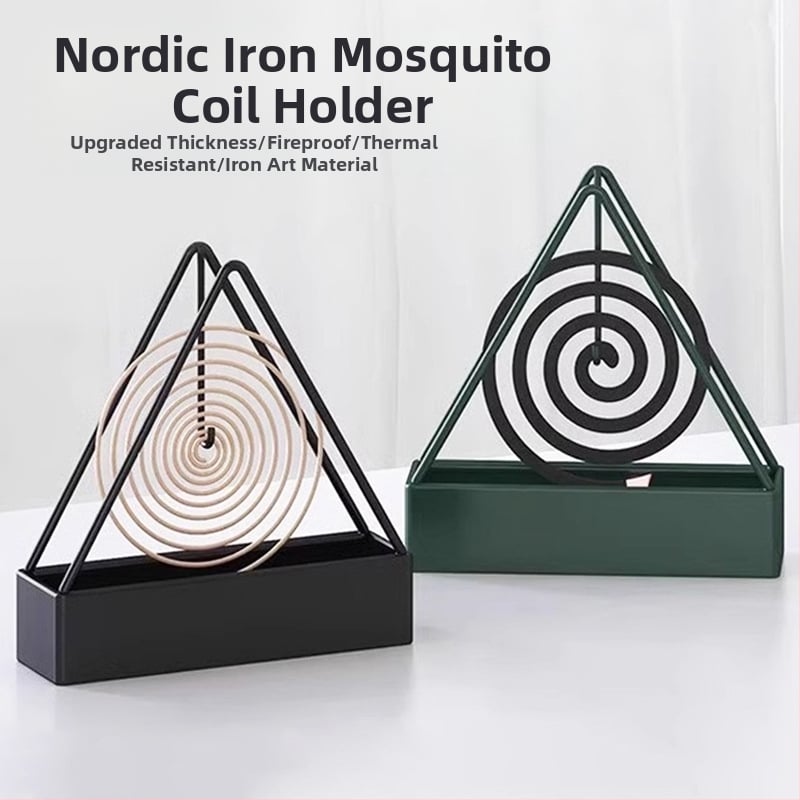 Trikampis geležinis moskito kūlių laikiklis su išspausdintu logotipu, kartojamas naudoti