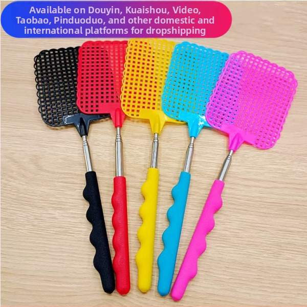 Teleskopinė musėms gaudyklė su ilga rankena, plastikinė, rankinis naudojimas