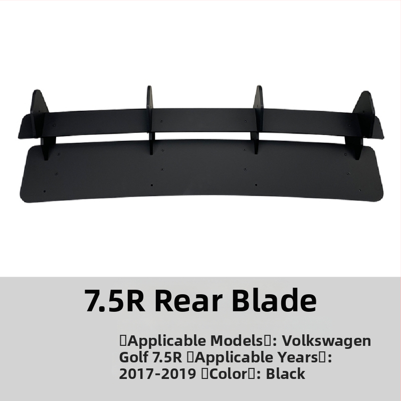 Aizmugurējais lipu spoileris VW Golf Mk7.5R (2017–2019), ABS, uzstādīšana uz aizmugurējā lūpa, modelis: rear air knife, AMP-Z